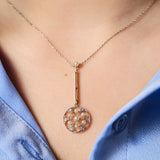 Belle Époque 14ct Gold & Palladium Diamond & Pearl Pendant