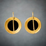 Victorian Etruscan Style 18ct Yellow Gold Micro Mosaic Earrings