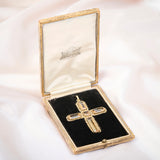 Rare Georgian 15ct Yellow Gold Latin Cross set with Imperial Topaz, c.1820.