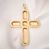 Rare Georgian 15ct Yellow Gold Latin Cross set with Imperial Topaz, c.1820.
