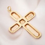 Rare Georgian 15ct Yellow Gold Latin Cross set with Imperial Topaz, c.1820.