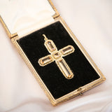 Rare Georgian 15ct Yellow Gold Latin Cross set with Imperial Topaz, c.1820.