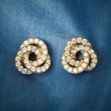 18ct Yellow Gold & Diamond Knot Earrings