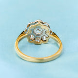 Platinum & 18ct Yellow Gold Diamond Cluster Ring