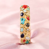 Vintage 14ct Yellow Gold Gemset Bangle, Circa 1970.