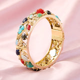 Vintage 14ct Yellow Gold Gemset Bangle, Circa 1970.