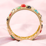 Vintage 14ct Yellow Gold Gemset Bangle, Circa 1970.