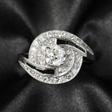 Art Deco Platinum Diamond & Onyx Ring