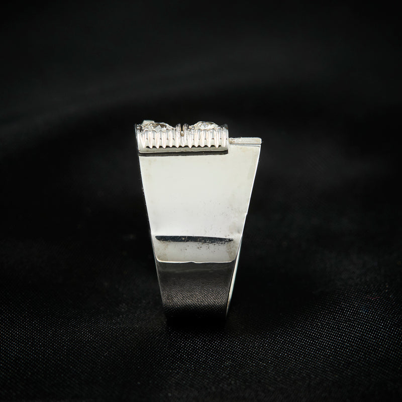 Vintage 18ct White Gold & Platinum Diamond Cocktail Ring