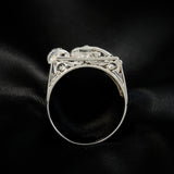 Vintage 18ct White Gold & Platinum Diamond Cocktail Ring