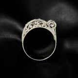 Vintage 18ct White Gold & Platinum Diamond Cocktail Ring