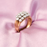 Antique French Triple Row Diamond Ring