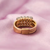 Antique French Triple Row Diamond Ring