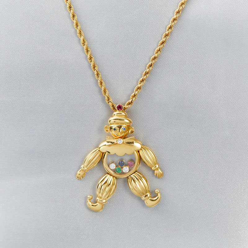 Vintage Chopard Extra Large Happy Clown Necklace