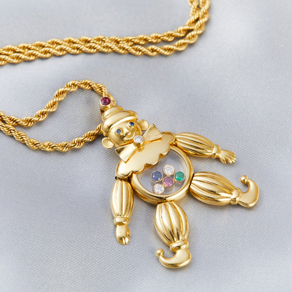 Vintage Chopard Extra Large Happy Clown Necklace