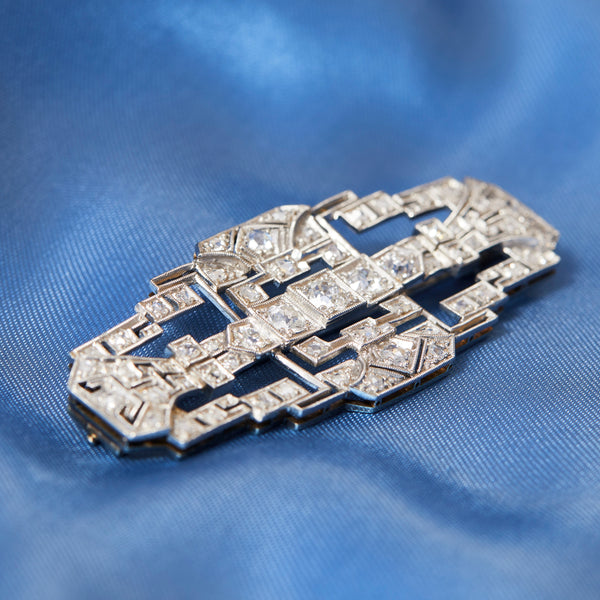 Viennese Art Deco Diamond Brooch