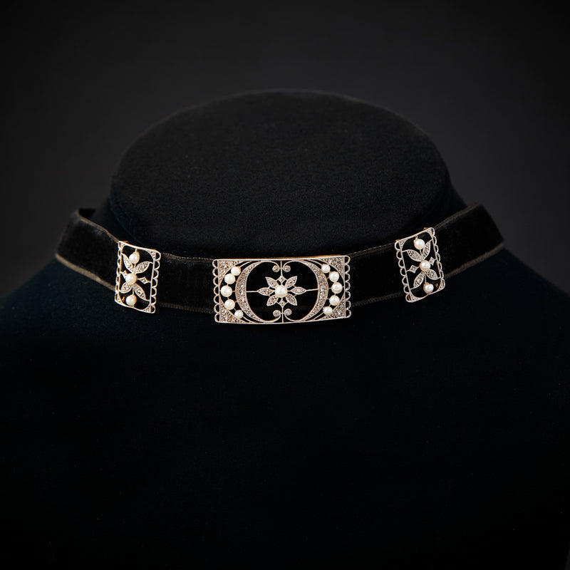 Belle Epoque Pearl & Diamond Choker