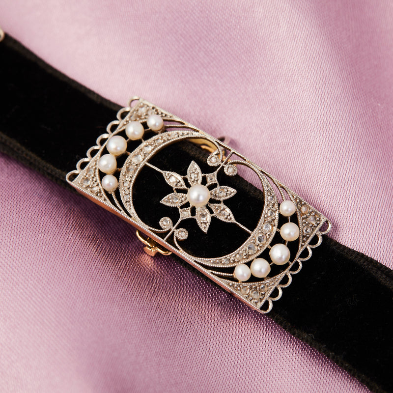 Belle Epoque Pearl & Diamond Choker