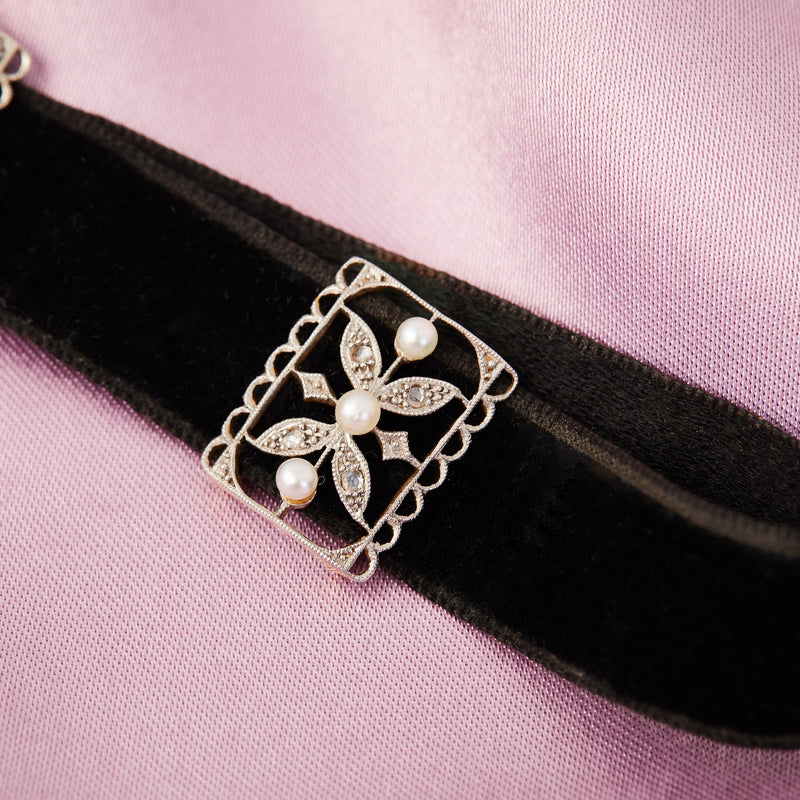Belle Epoque Pearl & Diamond Choker