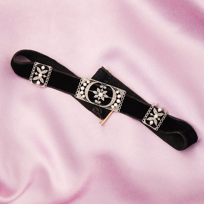 Belle Epoque Pearl & Diamond Choker