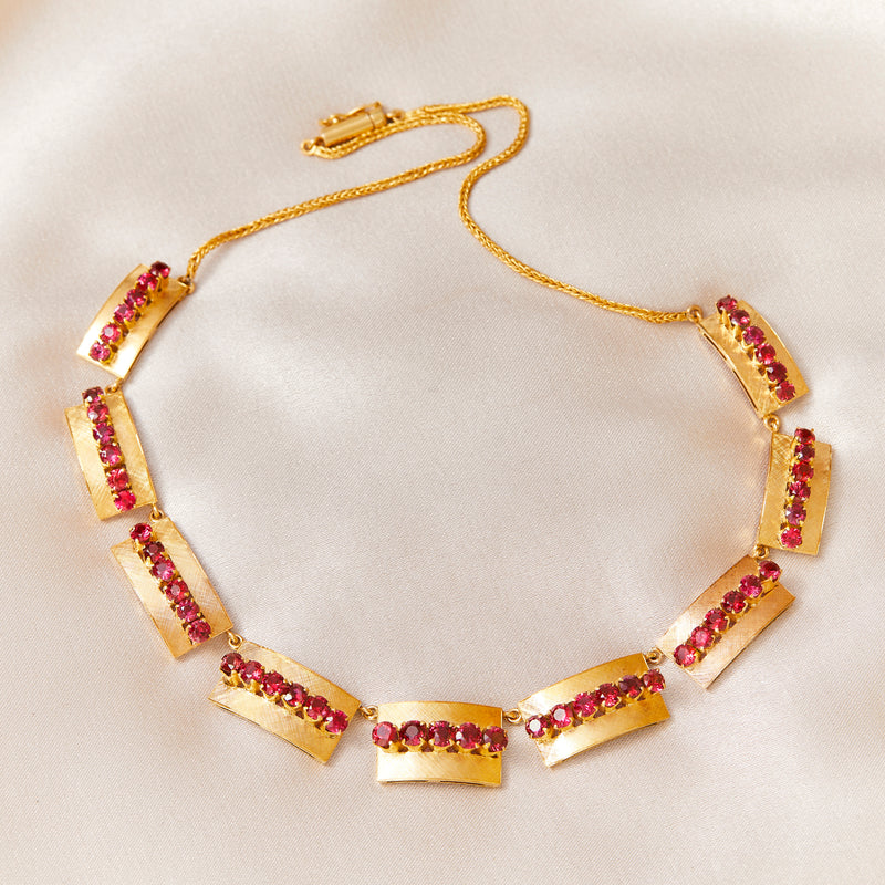 Vintage 1970's Ruby Necklace