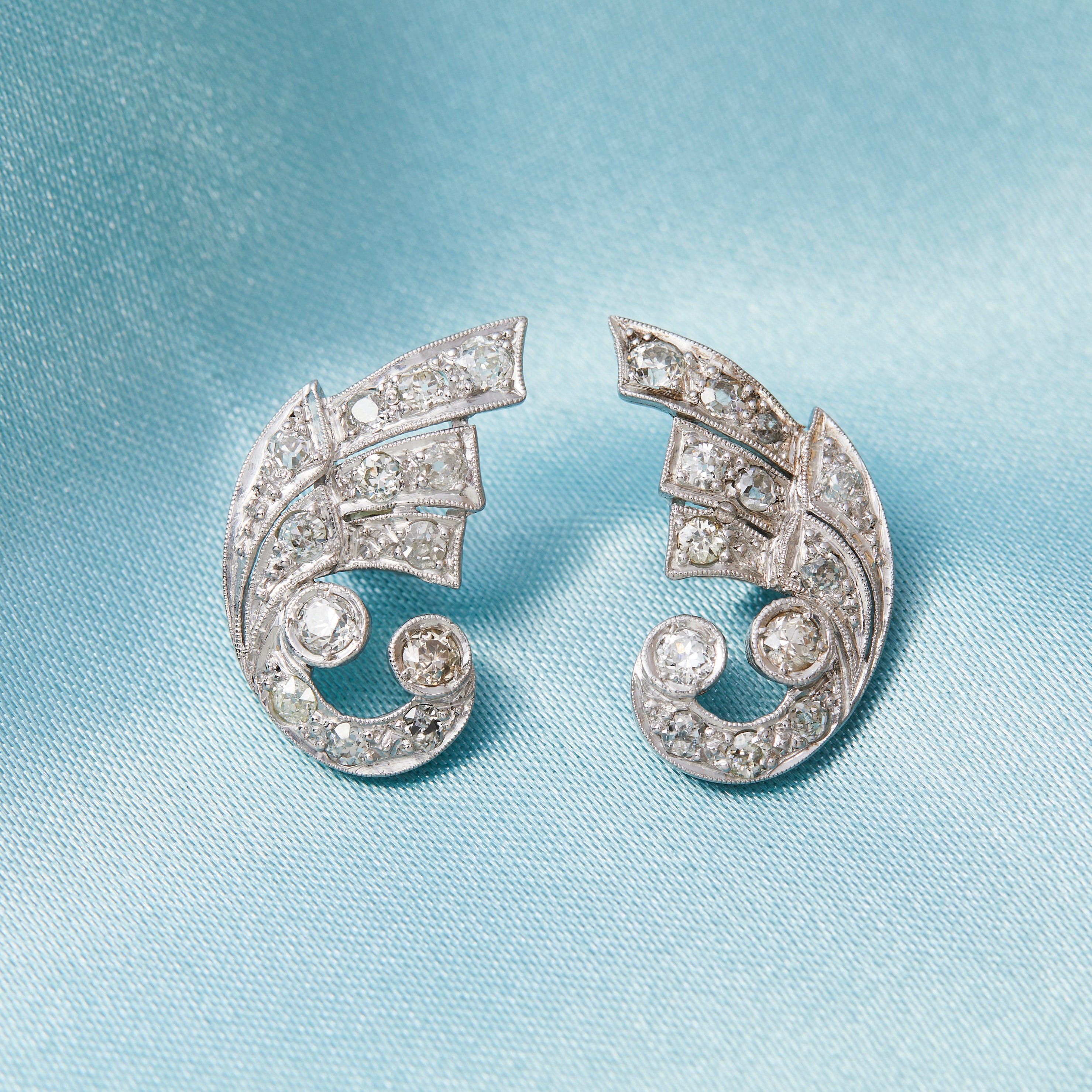 Vintage 1930's Diamond Cocktail Earrings – frenchjewelbox