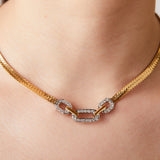 Vintage 1980’s 18ct Yellow Gold and Diamond Necklace