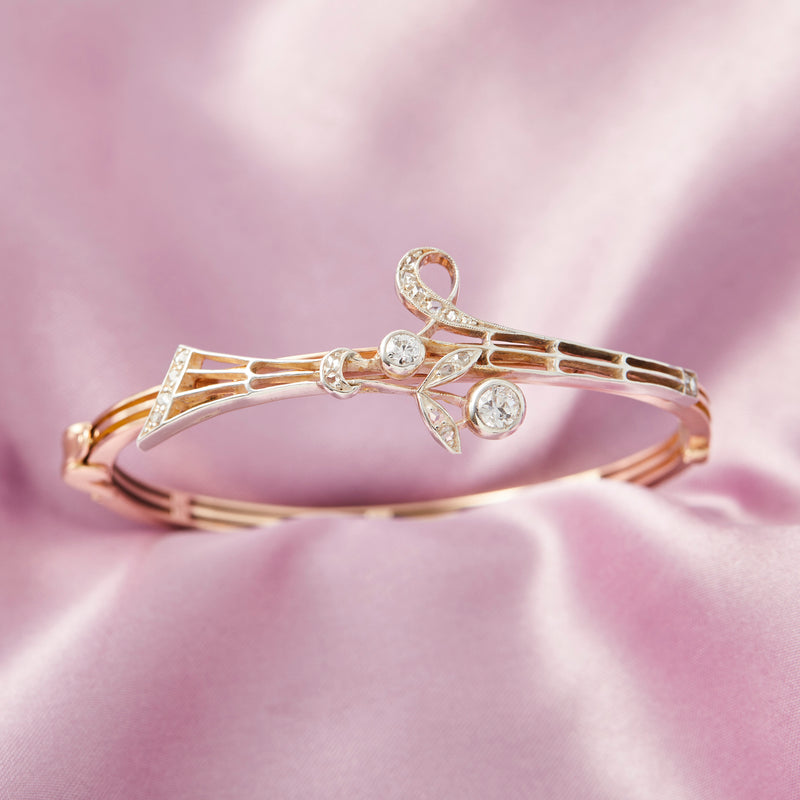 Art Nouveau Diamond Bangle