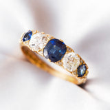 Victorian Sapphire & Diamond Ring