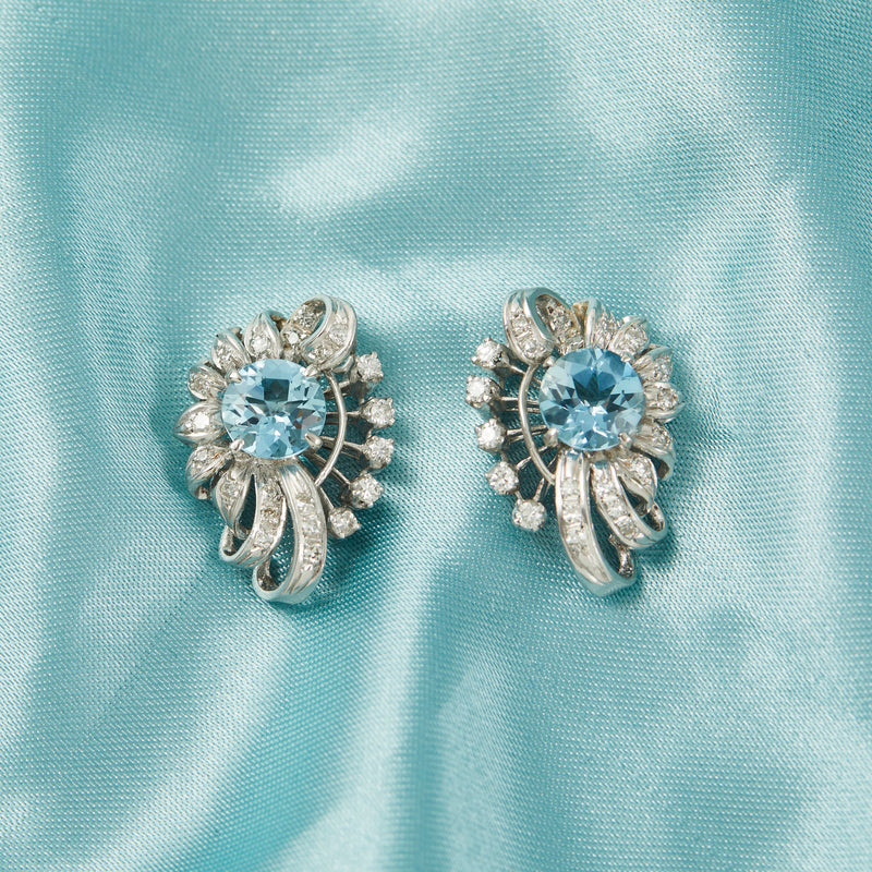 Vintage shop aquamarine earrings