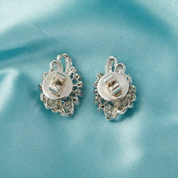 Aquamarine and Diamond Cocktail Earrings