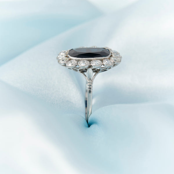 Sapphire & Diamond Cluster Ring